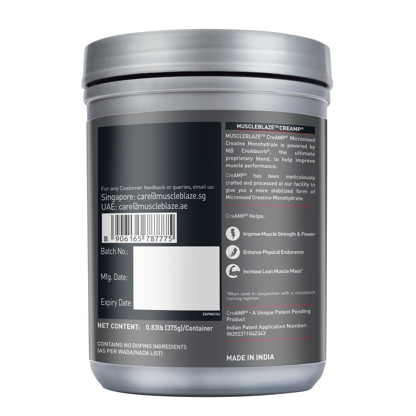MuscleBlaze Creatine Monohydrate CreAMP