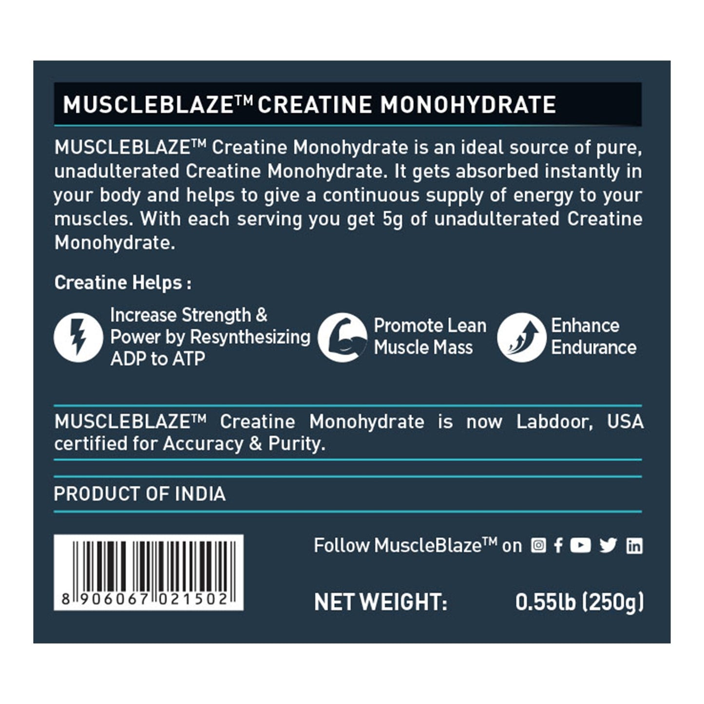 MuscleBlaze Creatine Monohydrate